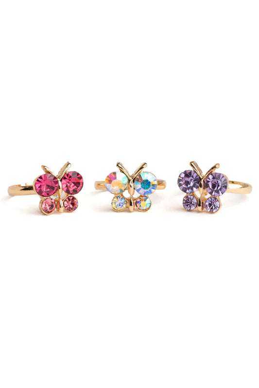 Boutique Butterfly Gem Ring | 3 Piece