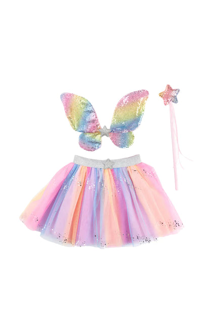Rainbow Sequins Skirt, Wings & Wand | Size 4-6Y
