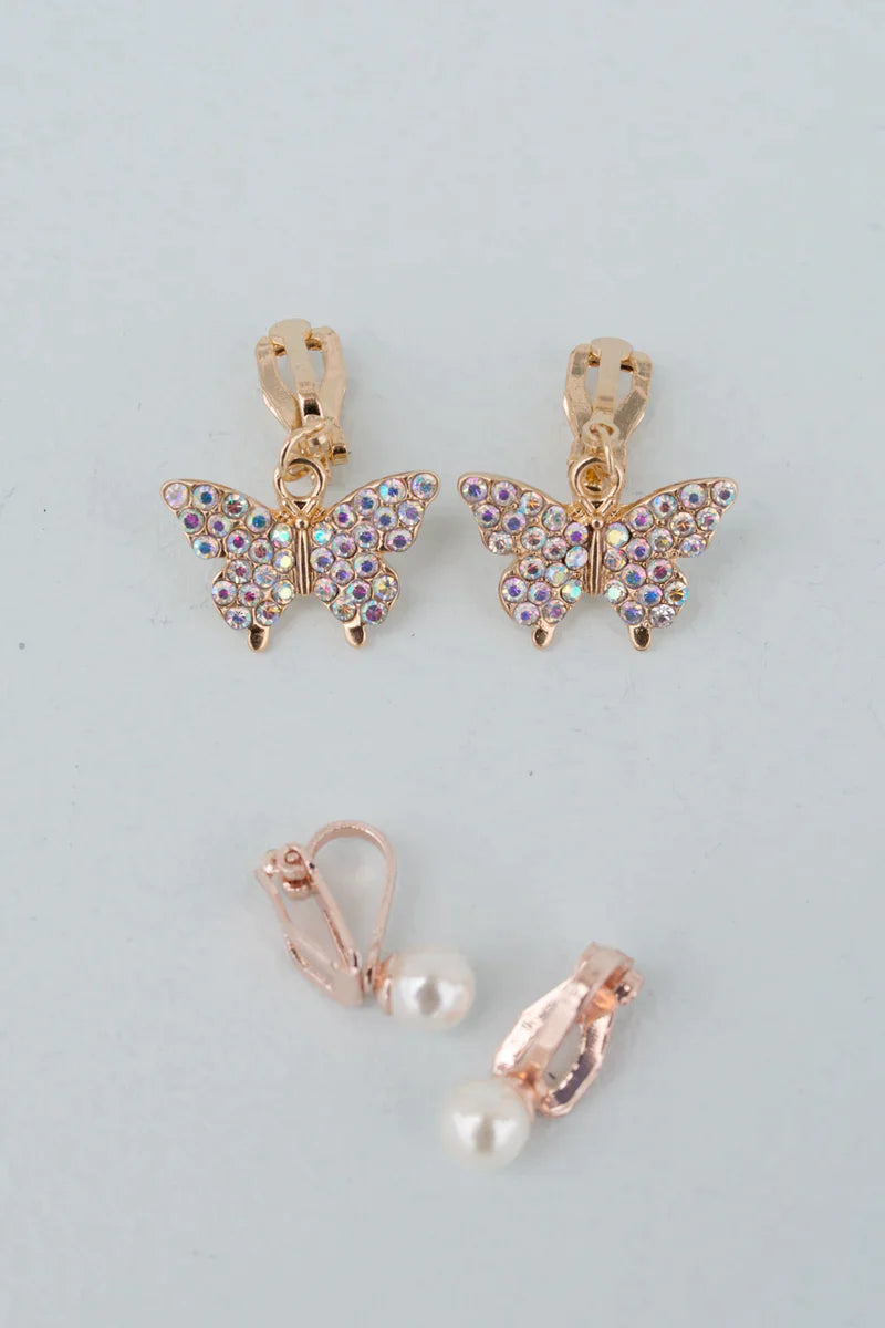 Boutique Butterfly Clip On Earrings