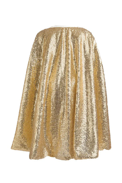 Gracious Gold Sequins Cape | Size 5-6Y