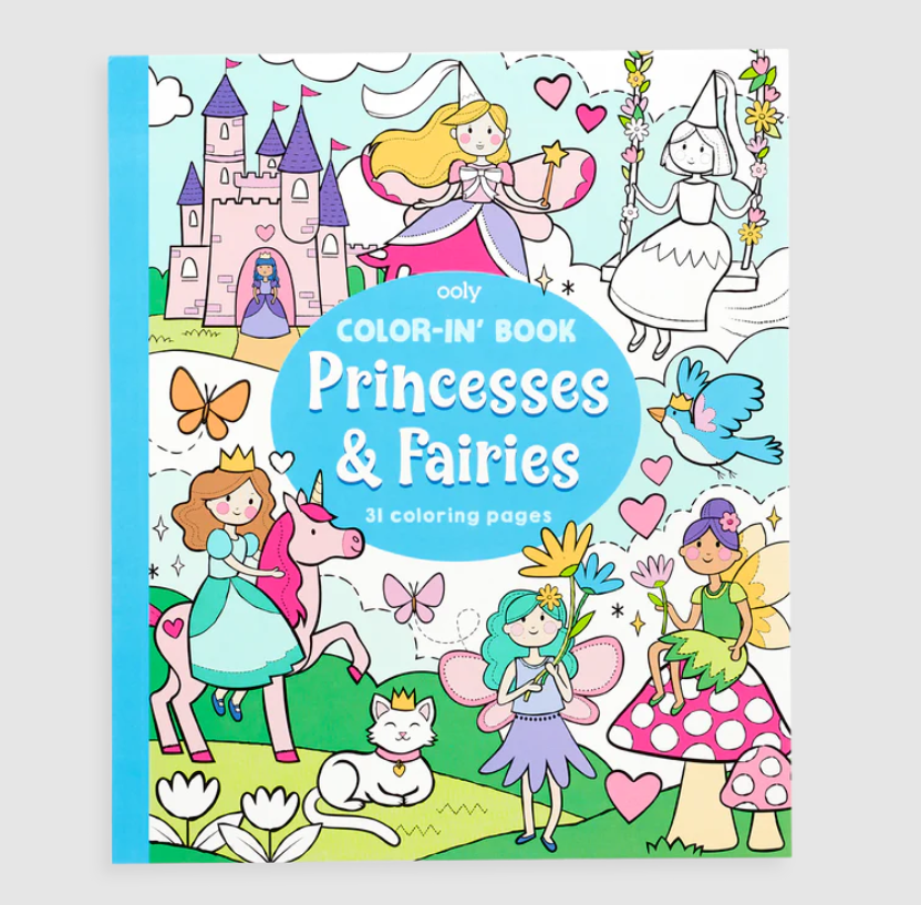 Color-in' Book | Princess & Fairies